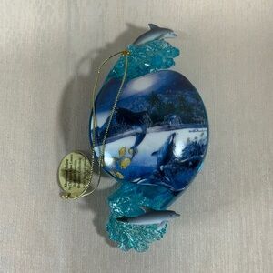 Harmonious Sea Above and Below Dolphin Ornament Christian Lassen
